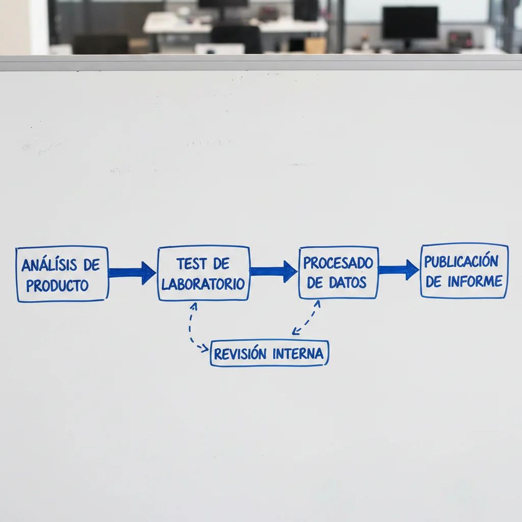 Infografía técnica del flujo de trabajo: Análisis de fidelidad cromática, eficiencia y rendimiento lumínico de sistemas LED.